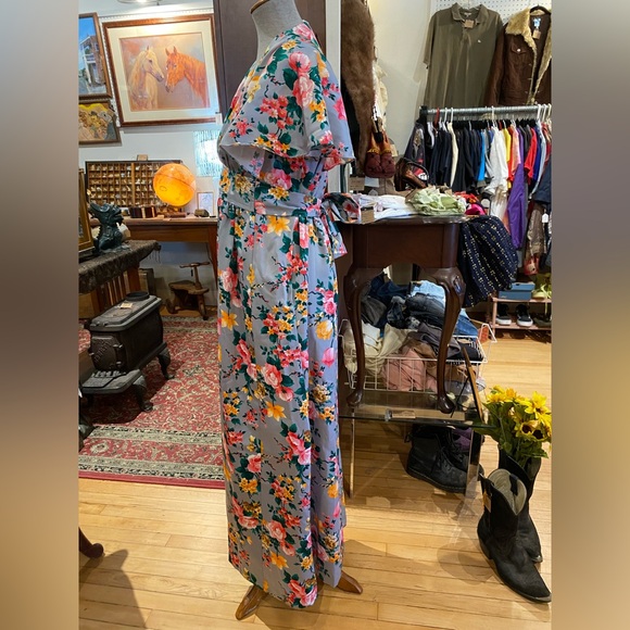 Liberty house Hawaii vintage gown dress maxi floral - Picture 8 of 13